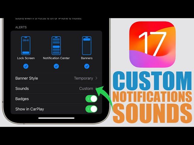 How to Set ANY SOUND as Notification Sounds on iPhone - iOS 17 !