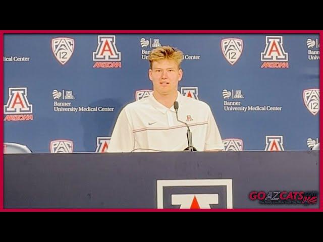 Arizona freshman forward Henri Veesaar meets the Tucson media | GOAZCATS.com press conference video