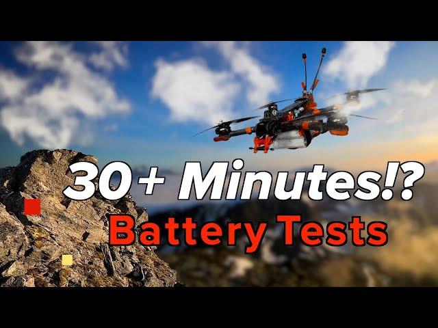 Long Range FPV Battery Testing DJI | 30+ Minute Flight Time | 18650 vs. 21700 Li-Ion Packs 6s2p DIY