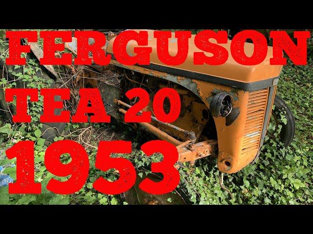 Ferguson TEA 20 1953 first start after 30 Years. Starting the old engine after restoration