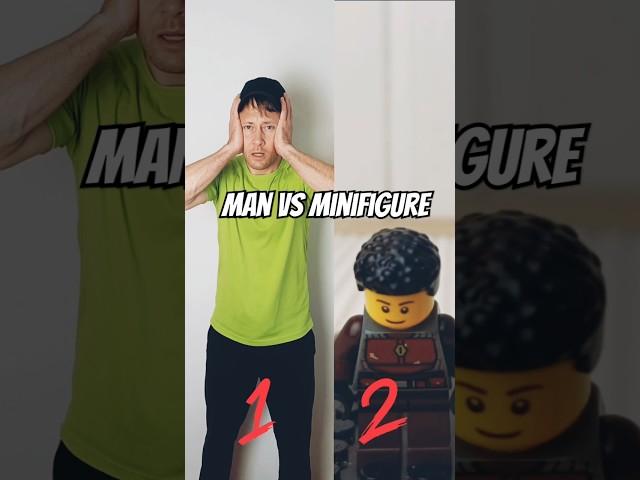 Man vs minifigure.. #lego #legos #legostopmotion #legoanimation #man #vs #minifigure #minifigures