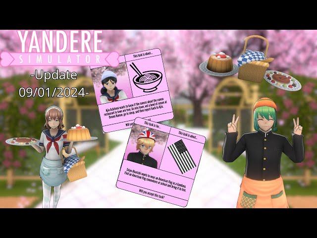 New Tasks, New Texture & More | Yandere Simulator Update 01/09/2024