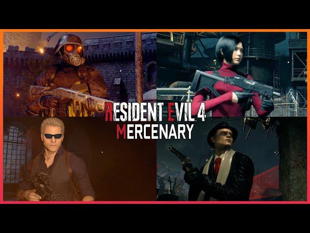 Resident Evil 4 Remake Mercenaries Mode All Characters - Play as Hunk, Ada, Wesker