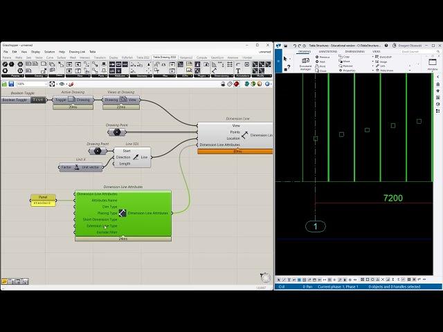 Grasshopper-Tekla Drawing Link Dimensioning part I