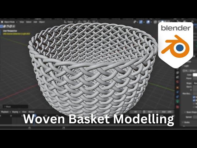 how to Easily make a Woven basket in blender | blender tutorial