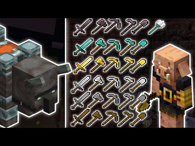 RAVAGER VS ALL TOOL-WIELDING PIGLIN BRUTES | MINECRAFT