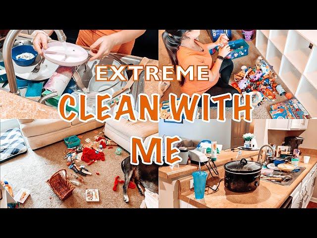 EXTREME CLEAN WITH ME | MOM LIFE CLEANING MOTIVATION | CLEANING WITH KIM