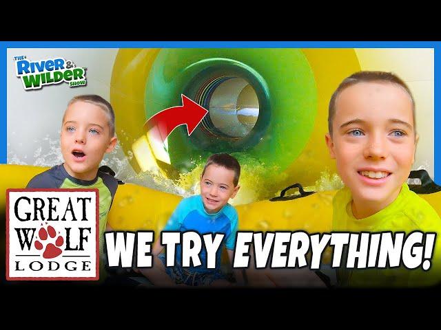 Kids try EVERYTHING at Great Wolf Lodge | Epic vacation!