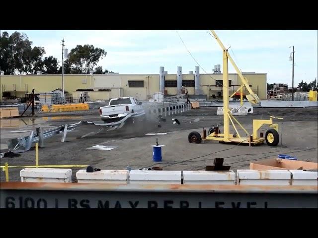 With Sound & Real Time: Maxtension Guardrail Crash Test 3-35 with Pickup Panning