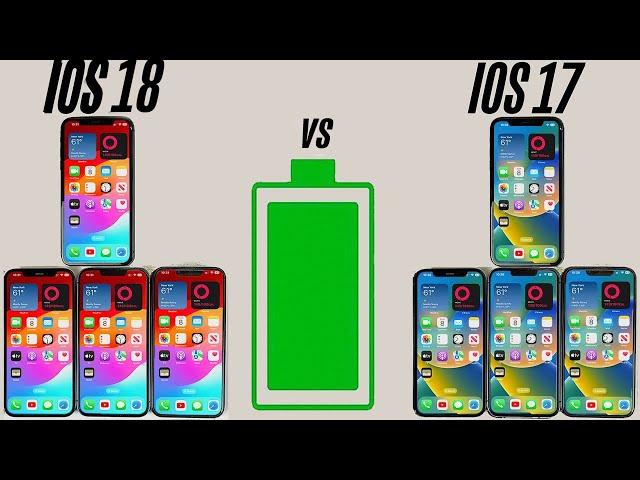 iOS 18 vs iOS 17 BATTERY Test on iPhone 14, 13, 12, & 11