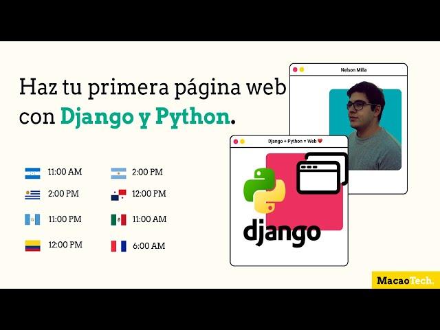 Nelson Milla - Haz tu primera página web con Django y Python.