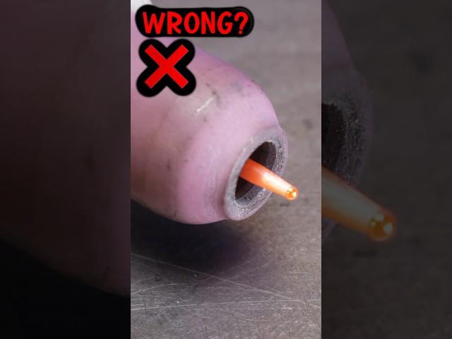 Balling the Tungsten Tig Welding ISN'T Wrong. #shorts #tigwelding