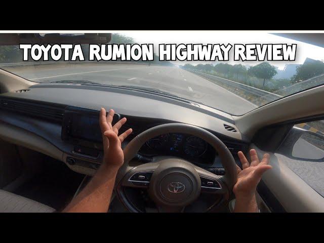 Toyota Rumion Highway Review | RPM & NVH at Cruising Speeds