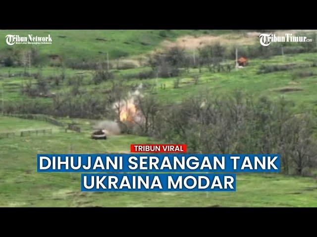 Benteng Militan Ukraina Dihujani Serangan dari Deretan Tank Pamungkas Rusia