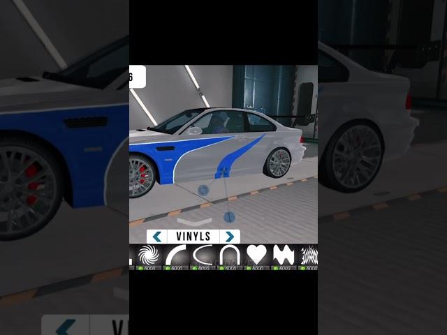 ️DESIGN TUTORIAL NFS BMW M3 GTR IN CAR PARKING MULTIPLAYER NEW UPDATE  #shorts