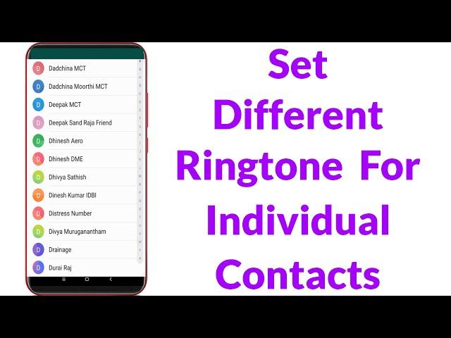 How to Set individual/separate Ringtone in Redmi Mobile||Different Ringtones for Different Contacts