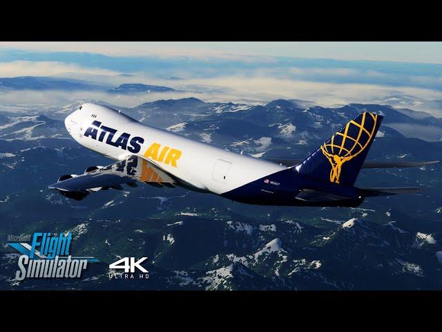 Atlas Air 747-8 | Full Flight Anchorage, Alaska  Seoul, South Korea | ULTRA 4K | A MSFS Experience