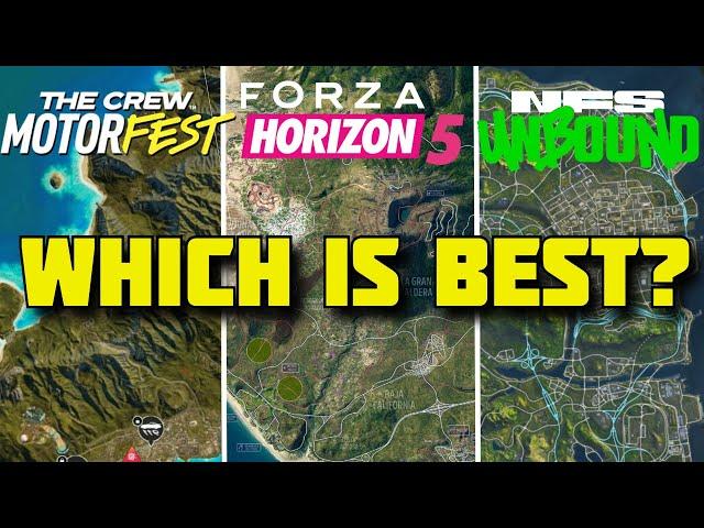 The Crew Motorfest vs Forza Horizon 5 vs Need For Speed Unbound | BEST Open World Racing Game 2024?