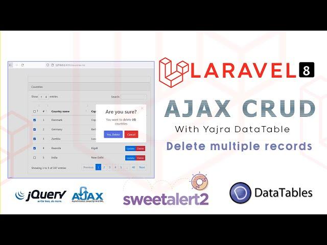 Laravel 8 Ajax CRUD -  Delete multiple records