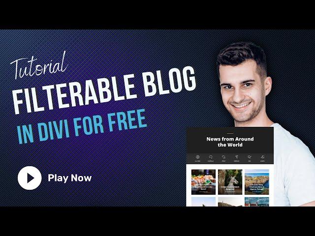 How to Filter Posts in Divi Blog Module for Free |  Divi Tutorial