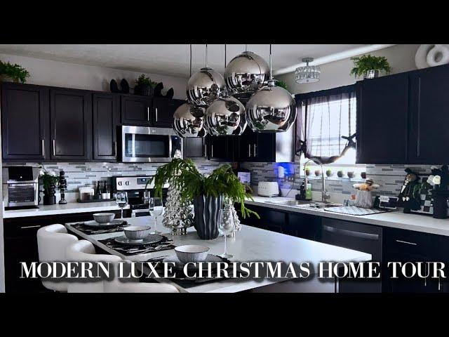 MODERN LUXE|BLACK & WHITE CHRISTMAS HOME TOUR| A BLACK TIE CHRISTMAS