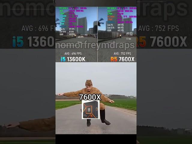RYZEN 5 7600X VS i5 13600K #1080p #rtx3090ti #ryzen57600x #13600k