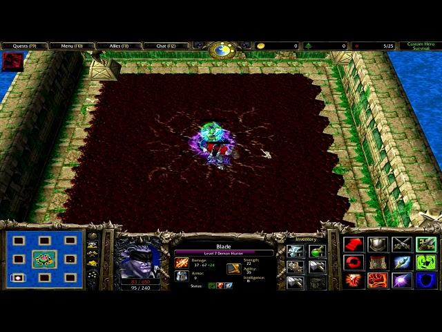 Warcraft 3 | Custom Hero Survival v2.6c | 75k+ HP | 3K BASE DAMAGE | NEVER SAW THIS