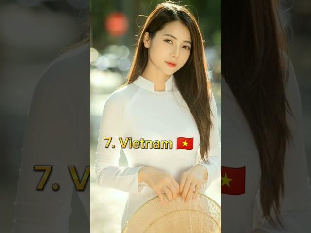 Top 10 Asian countries with most beautiful woman  #shorts #beautiful