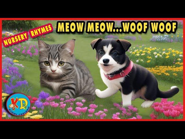 Meow meow woof woof l Short English songs for kids l Nursery Rhymes l Baby songs