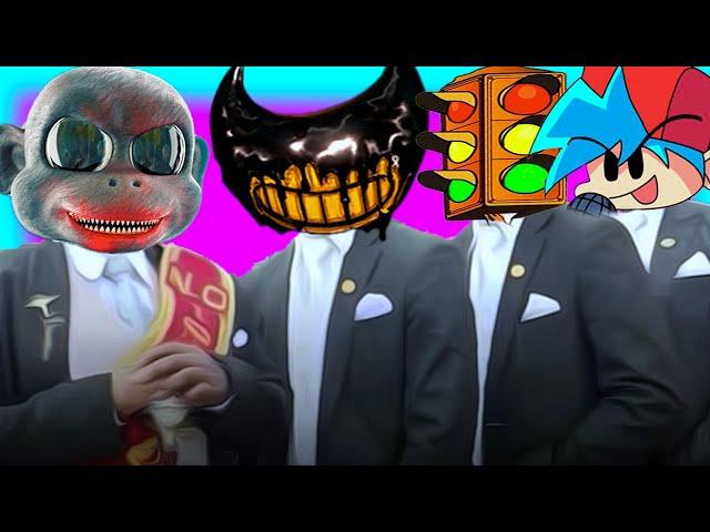 Cartoon Monkey & Bendy & Traffic Light Head & FNF - Coffin Dance Song Meme (Cover)