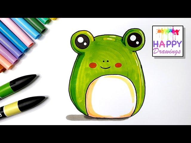 HOW TO DRAW A SQUISHMALLOW FROG - HOW TO DRAW A FROG