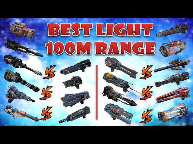 All light weapons tested at 100m range which is the best and worst war robots