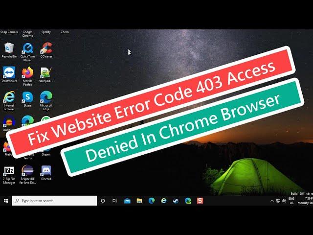 Fix Website Error Code 403 Access Denied In Chrome Browser