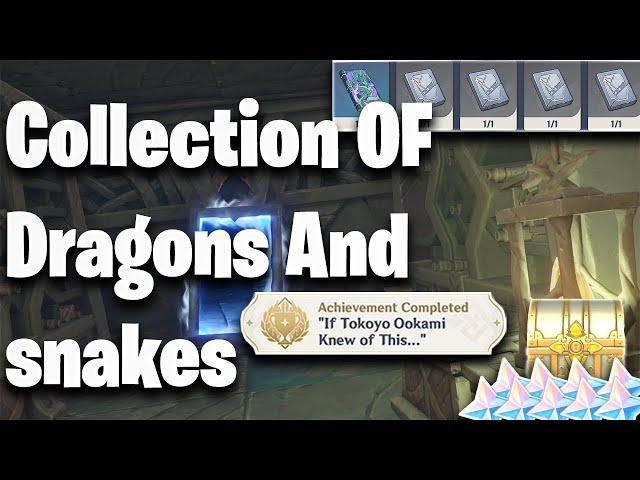 Collection of Dragons And Snakes quest | Collect 5 books | Enkanomiya | Genshin impact