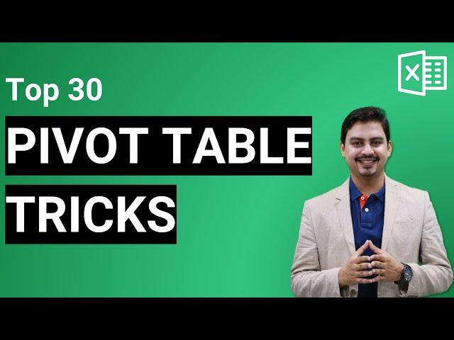 30 Pivot Table Tricks for ADVANCED Excel users