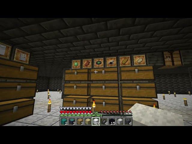 Using Item Frames to organize different types of chests - Minecraft 1.21