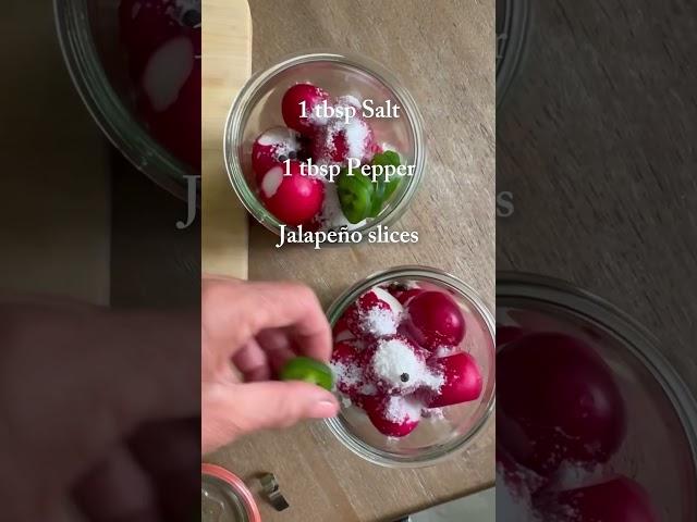 If you think radishes are gross, you’ve got to try pickling them like this#radish #pickles #garden
