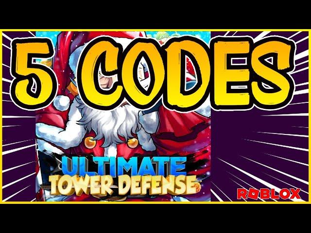 5 NEW WORKING CODES for ️ ULTIMATE TOWER DEFENSE ️  CHRISTMAS Update ️ Roblox 2024