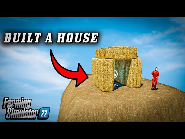 Built my first house on "1 square map" - Farming Simulator 22 Timelapse