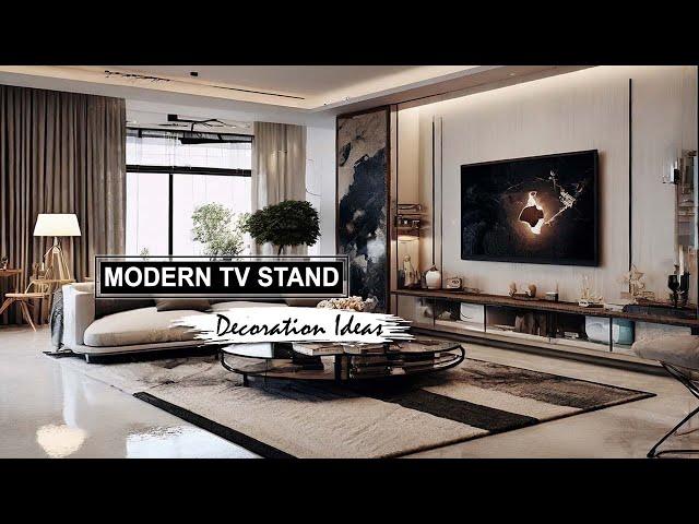 Modern TV Stand Decoration Ideas 2024 Living Room Interior Design TV Wall Mount Stand Ideas TV Units