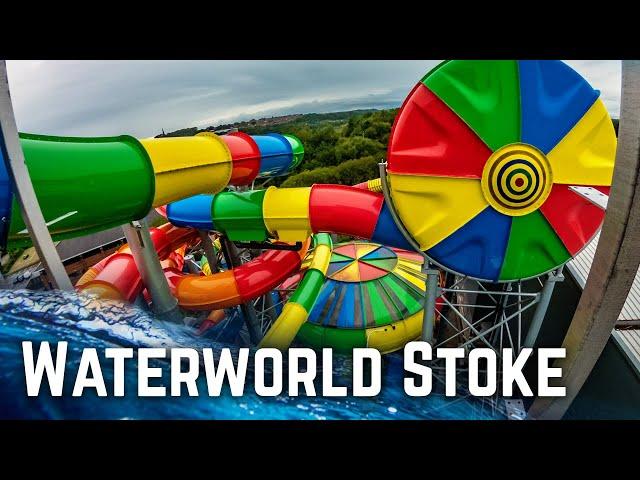 ALL BIG WATER SLIDES at Waterworld Stoke-on-Trent, England!