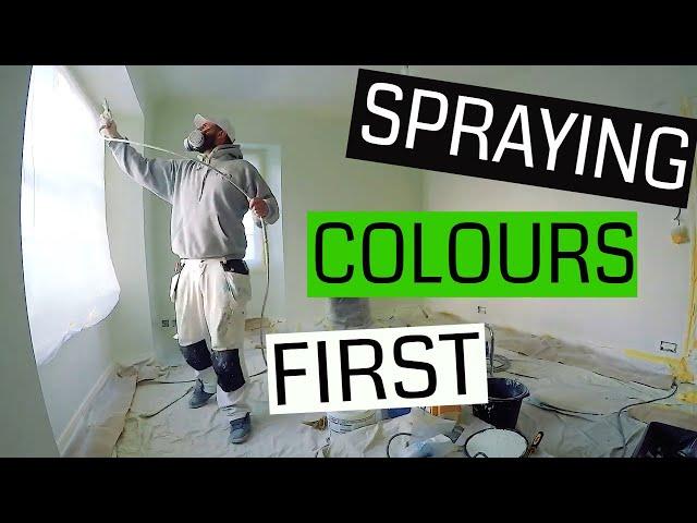 How To Spray Two Colours - Bedroom Transformation Time Lapse