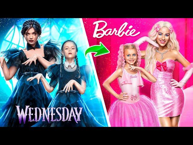 Барбі перетворення! З непопулярної Венсдей Аддамс на популярну Barbie!