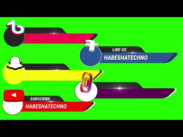 Green Screen FREE SOCIAL MEDIA 3D LOWER THIRD |Animated| free download