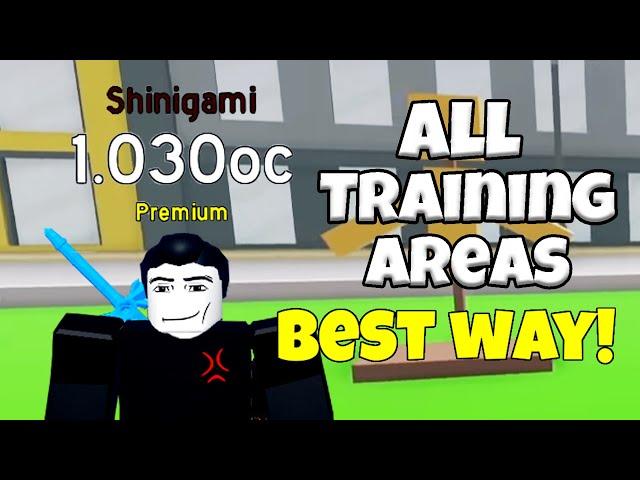 ALL TRAINING AREAS IN ANIME FIGHTING SIMULATOR (BEST WAY)