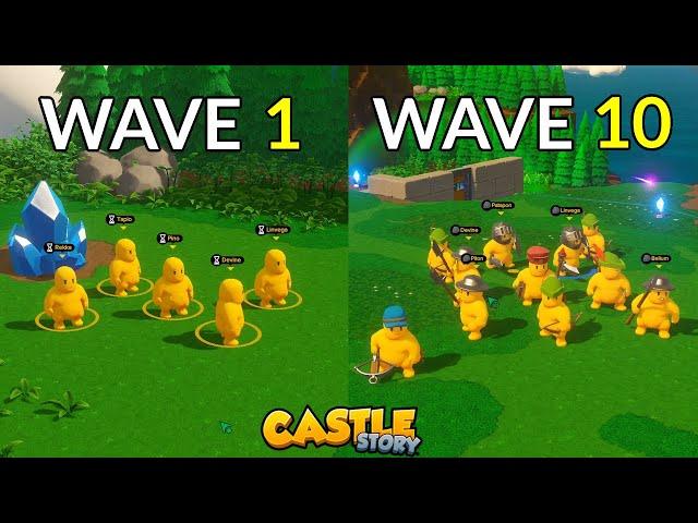 Surviving 10 Insane Waves in Castle Story