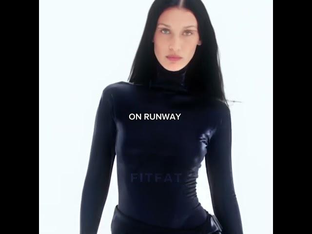Bella in public vs on runway #bellahadid #bellahadidedit
