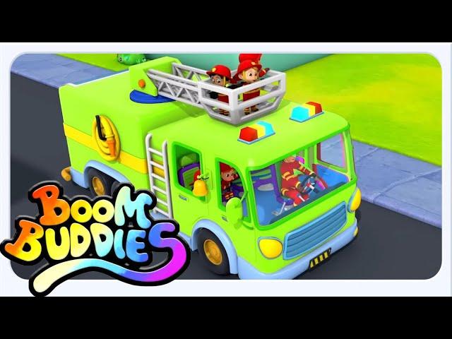 Wheels On The Firetruck, The Big Green Firetruck, Nursery Rhyme for Kids