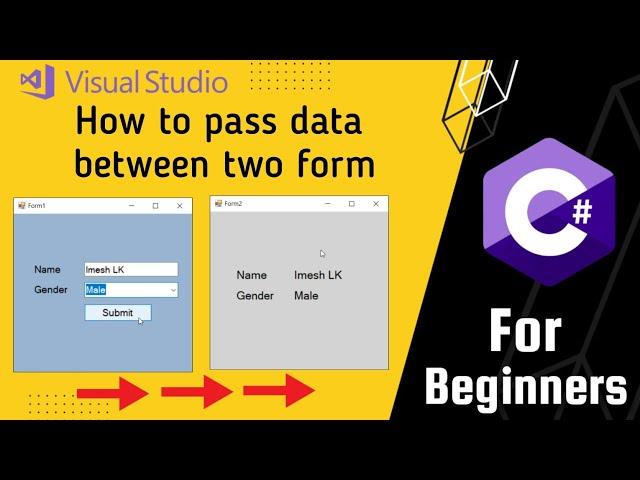 how to pass data between two form | C# .net | Visual Studio | Imesh Lk