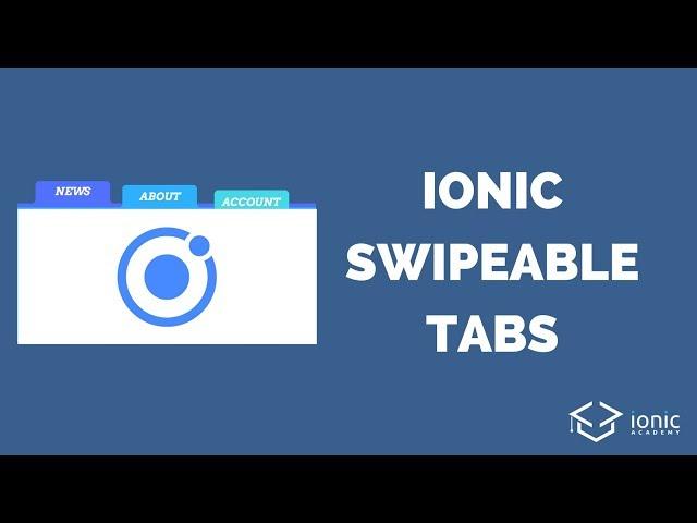Swipeable Tabs Navigation With Ionic